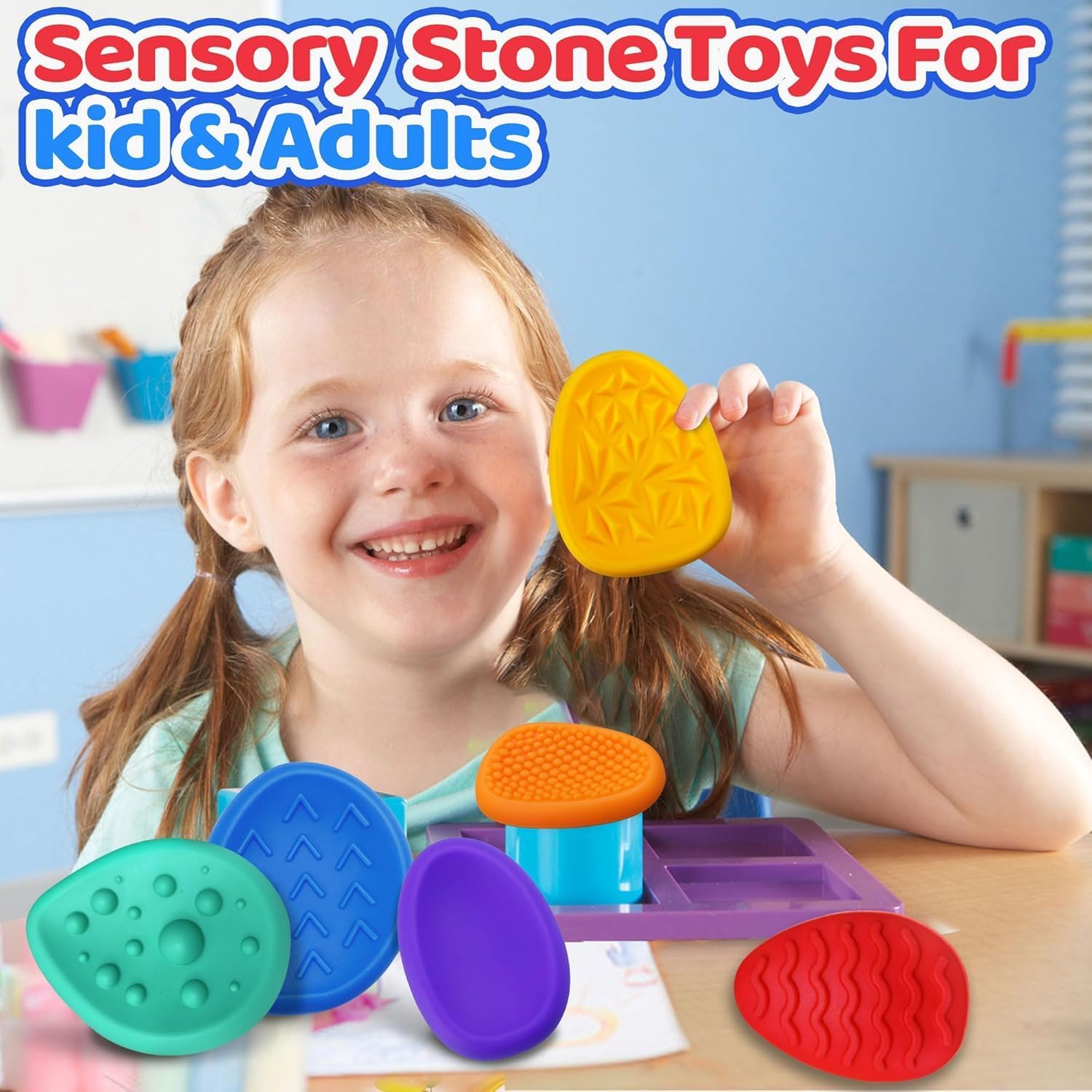 Thumbnail 4 de Fidget Stones Toys 6 pezzi antistress per mani 🎲