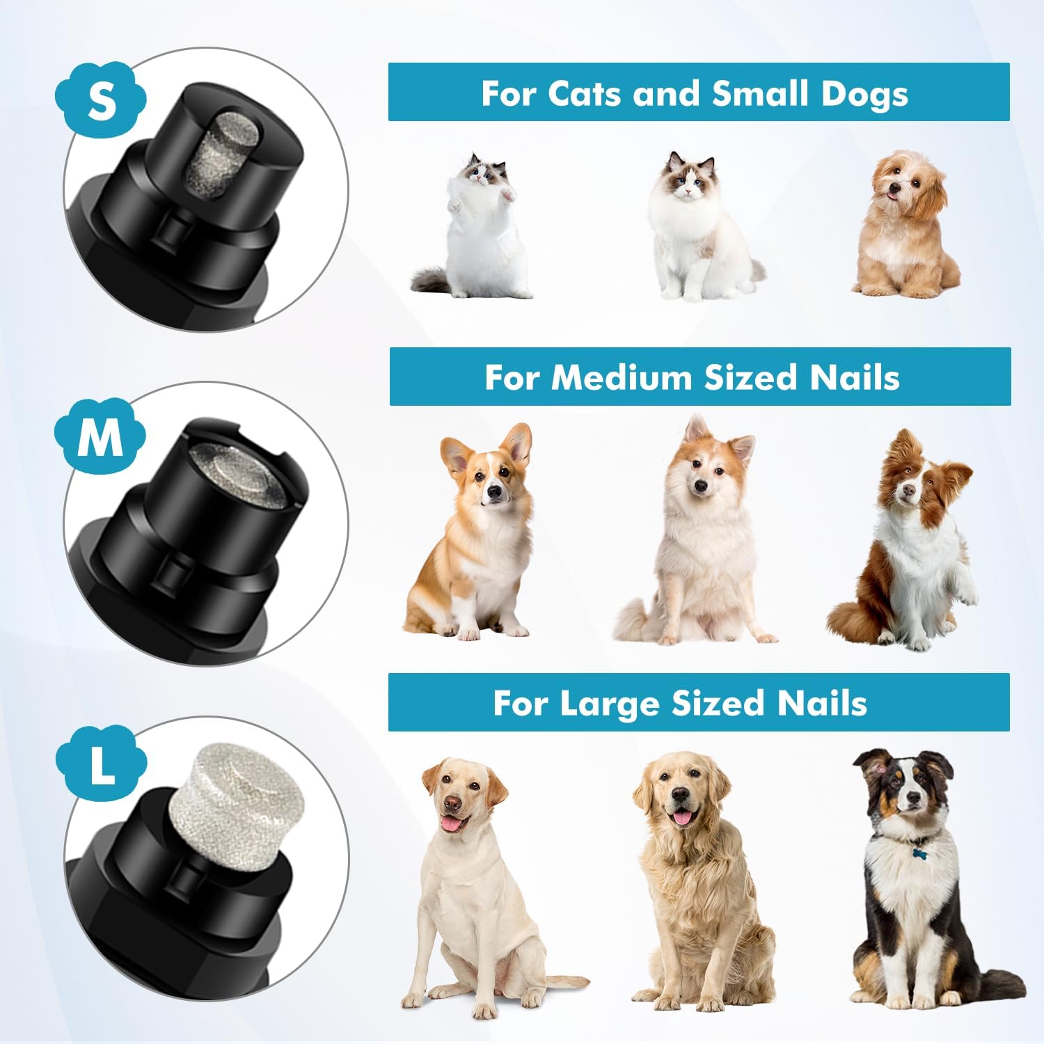Detalle 2 de ETENTOUS pet nail grinder 2 speed 5000