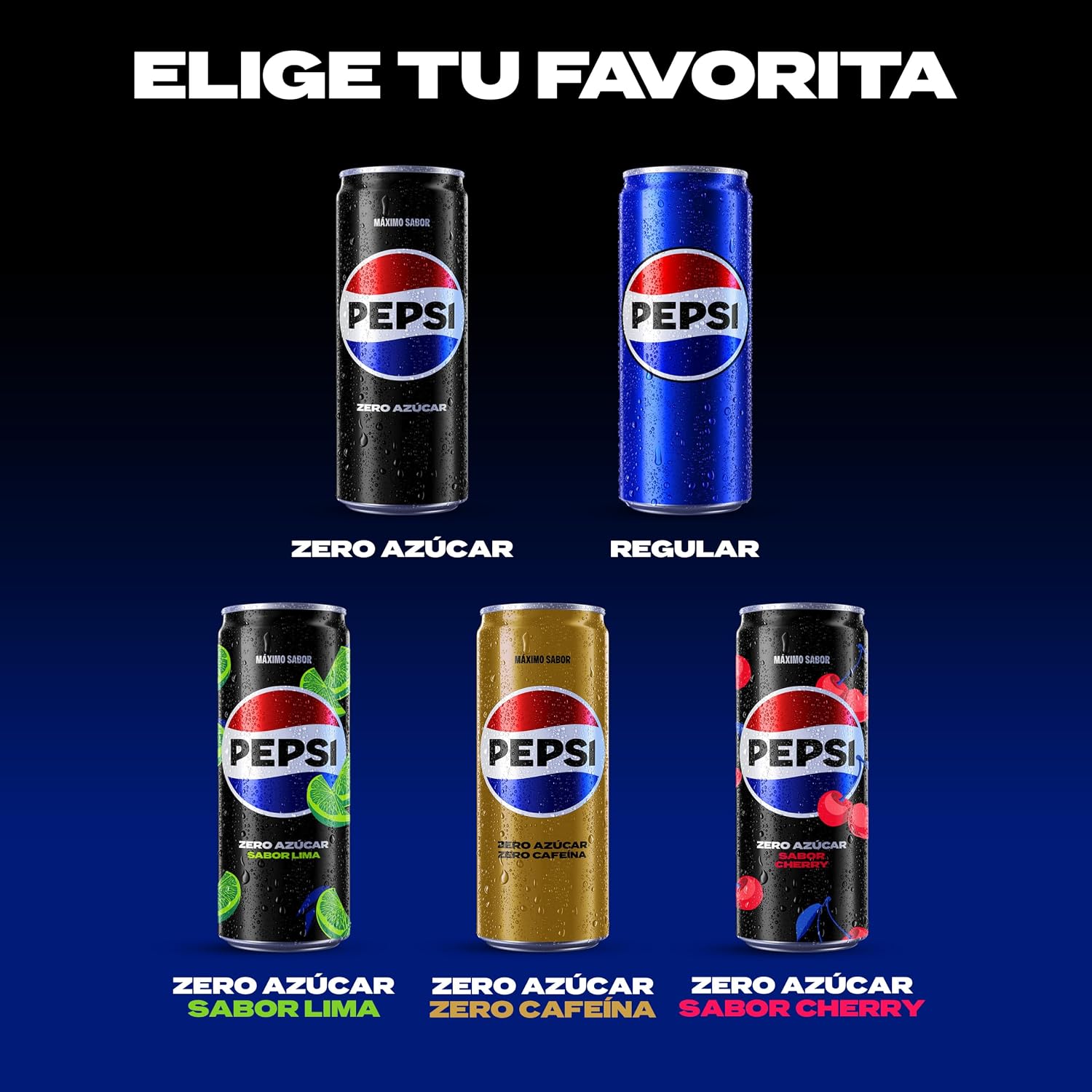 Detalle de Pepsi Regular – Pack de 24 latas de 330 ml (7,92 l)