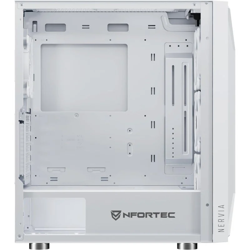 Thumbnail 1 de Nfortec Nervia ARGB Torre ATX Frontal Mallado 3D Cristal Templado 4 Ventiladores Blanca