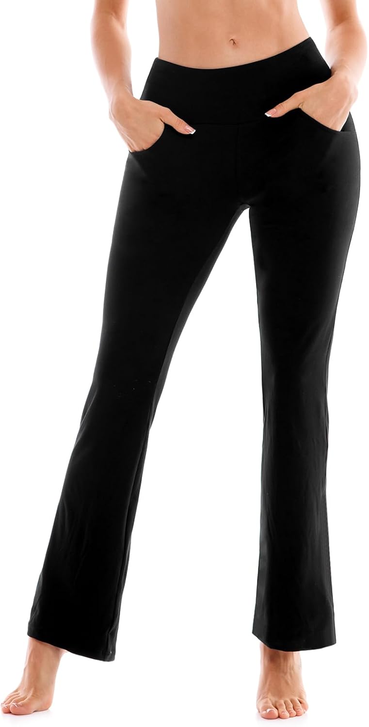 Detalle 2 de Flared yoga leggings 2 side pockets