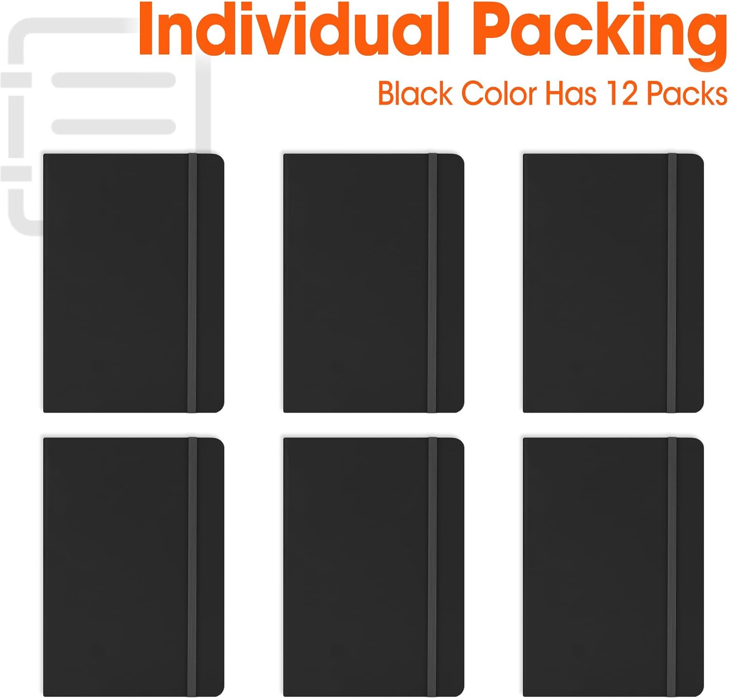 Thumbnail 6 de BGUP 6-Pack A5 Lined Hardcover Journals, 200 Pages, 5.5 x 8.3 in