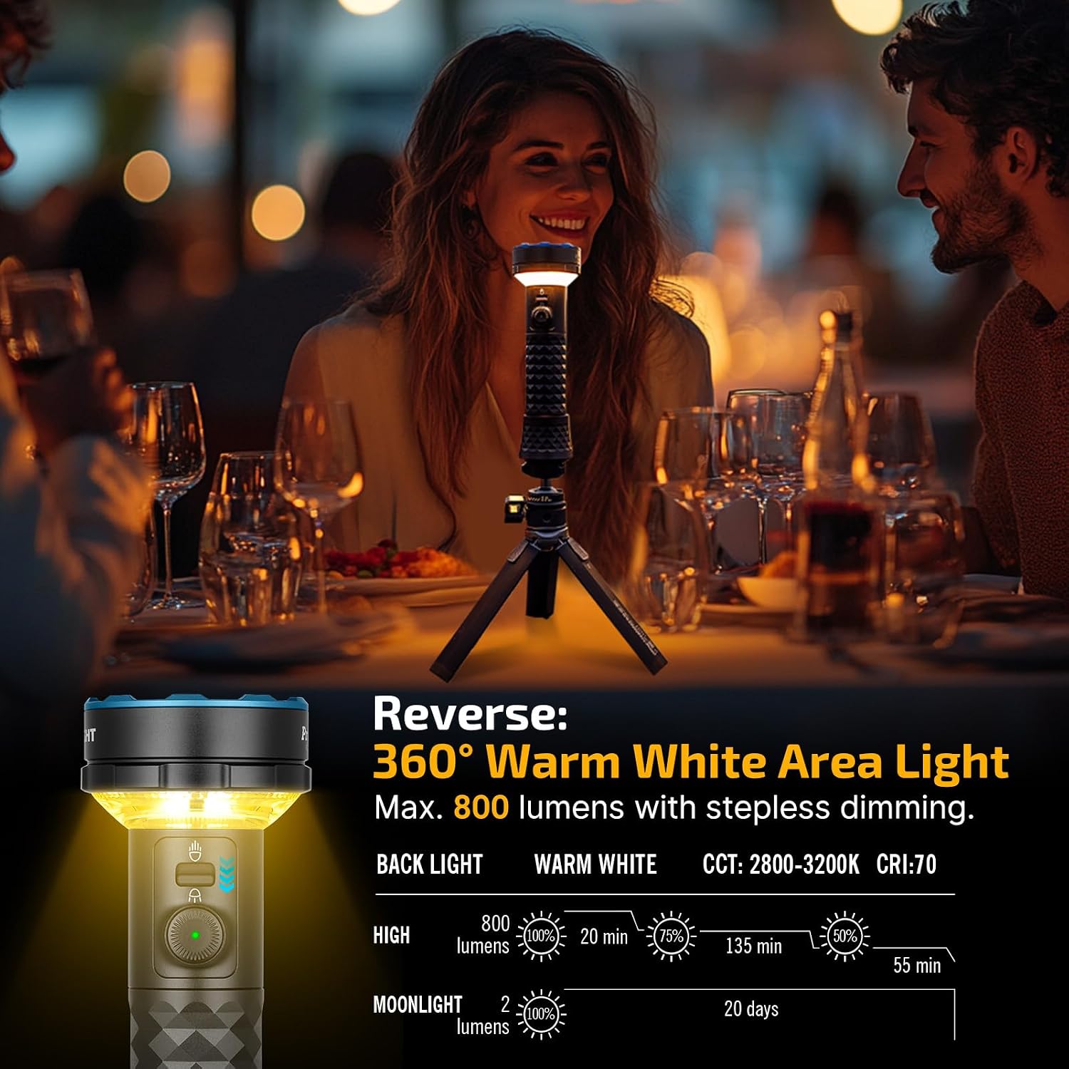 Thumbnail 1 de OLIGHT O-PROWESS-300000 Rechargeable Flashlight, 5,000 Lumens, Dual Lighting