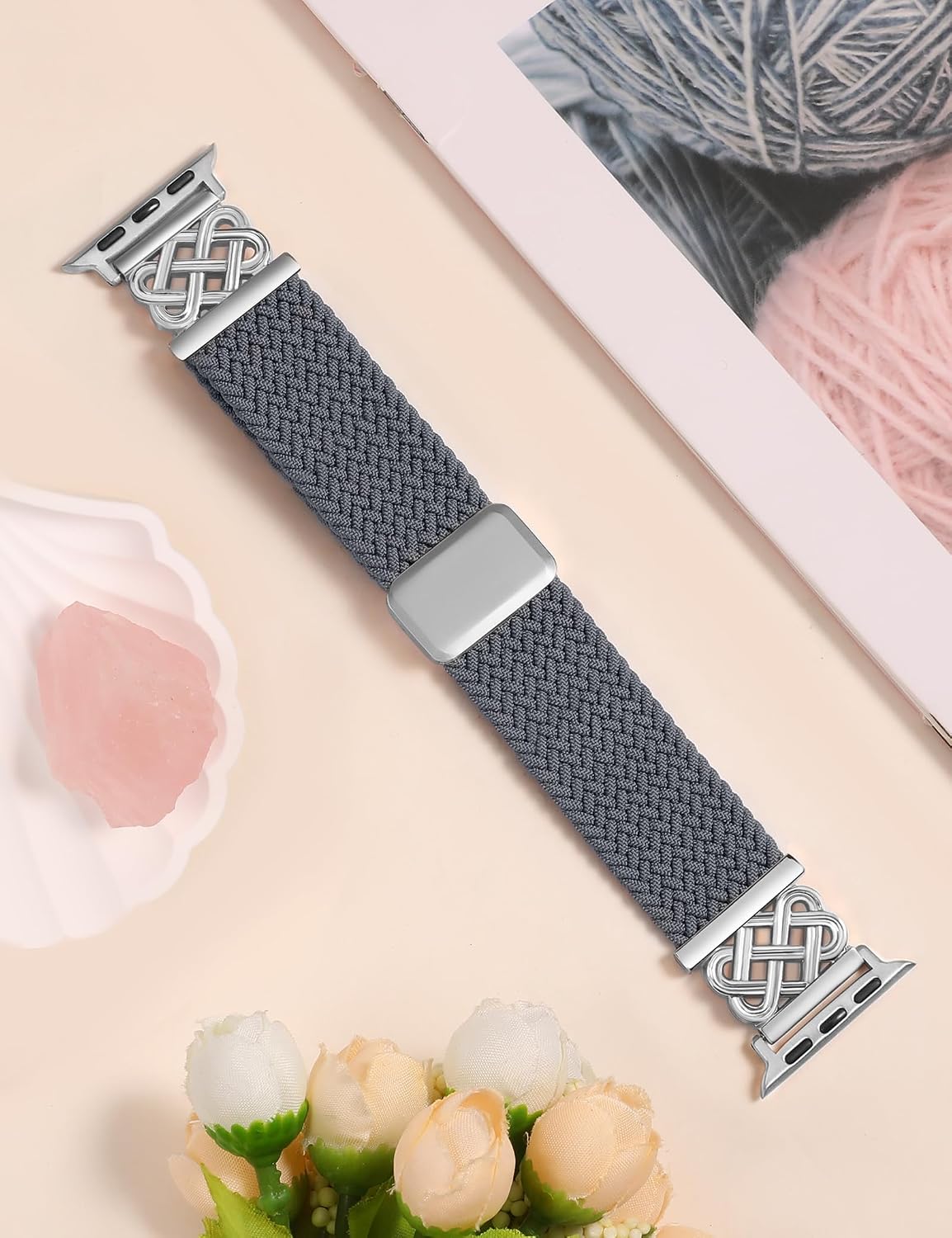 Detalle 1 de TOYOUTHS U71-LQ-AWB333-001 Braided Apple Watch Band with Magnetic Clasp