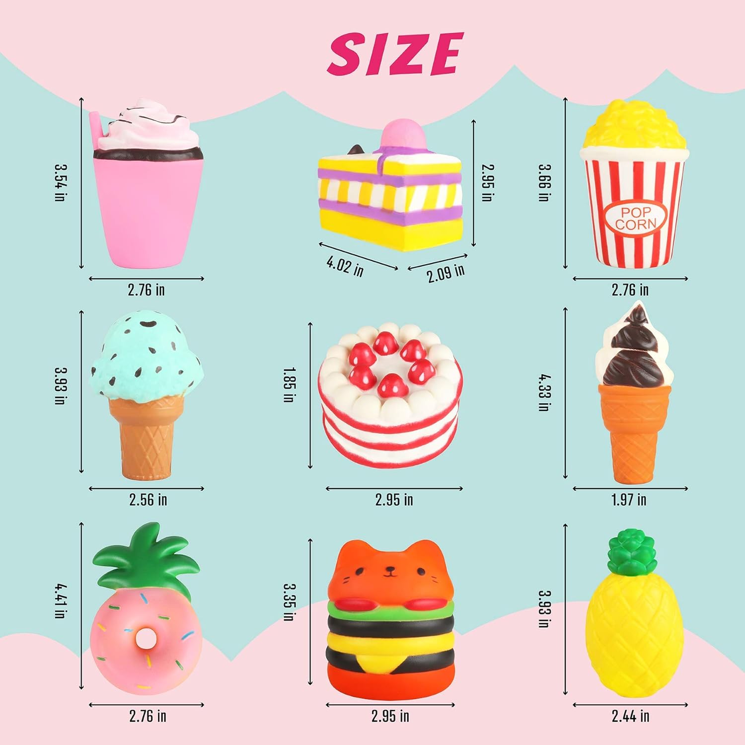 Thumbnail 2 de Slow Rising Jumbo Squishies Toys Set – 9 Pack
