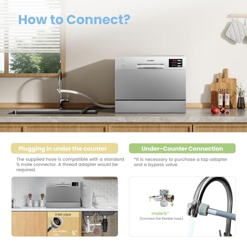 Thumbnail 6 de COMFEE' Table Top Dishwasher, 6 Place Settings, Silver
