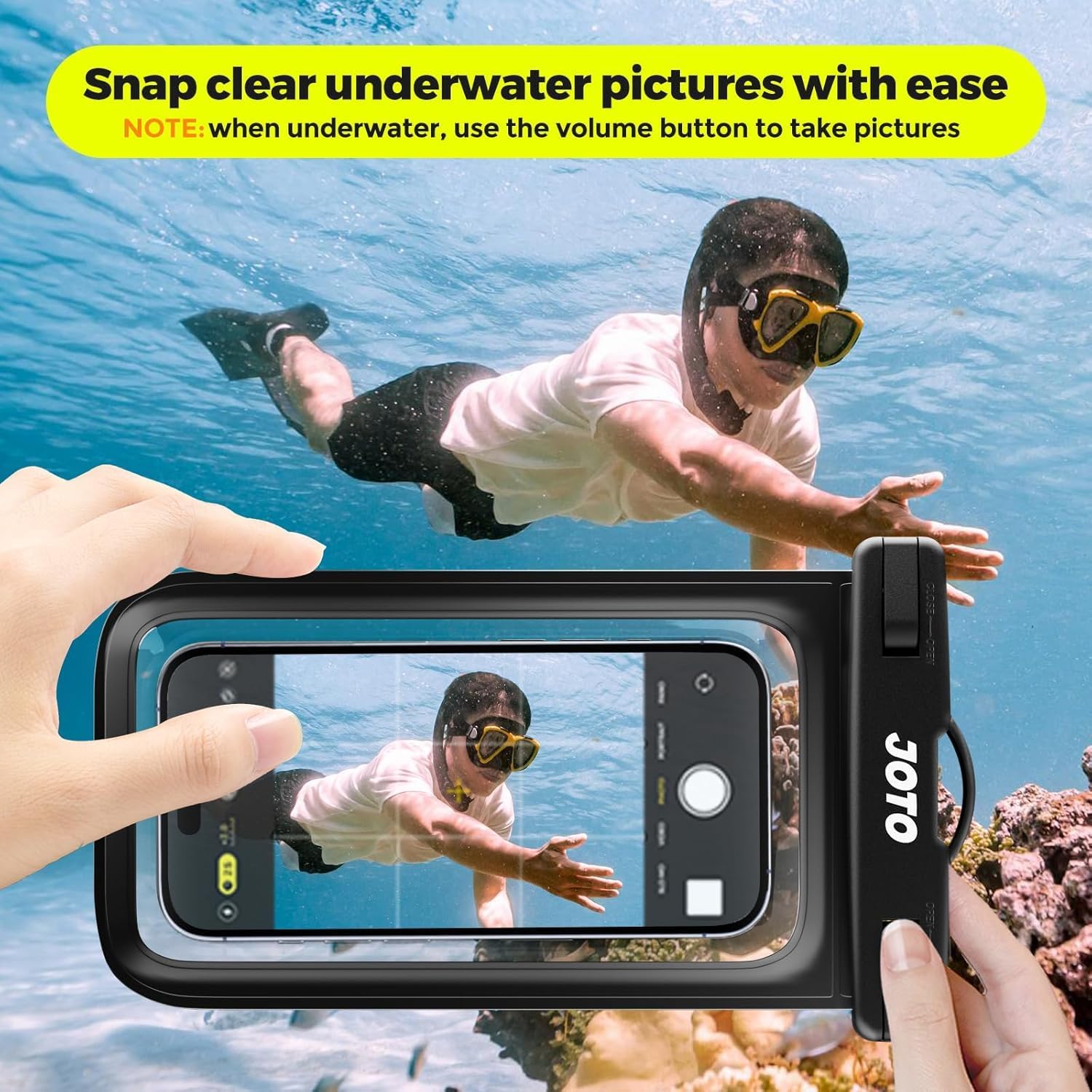 Detalle 2 de JOTO Custodia Impermeabile Smartphone 30M/IPX8: protezione subacquea universale fino a 7