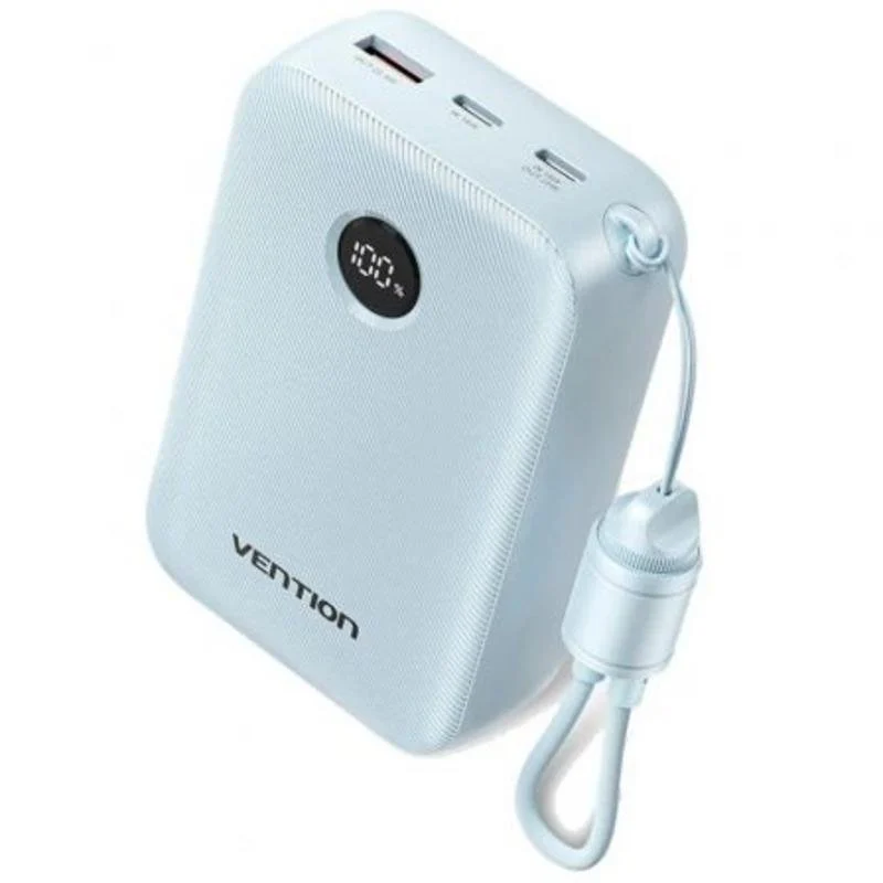 Imagen de Power Bank Vention FKBL0-C 20000mAh 22.5W Azul – USB-C y USB-A, diseño seguro en OfertitasTOP