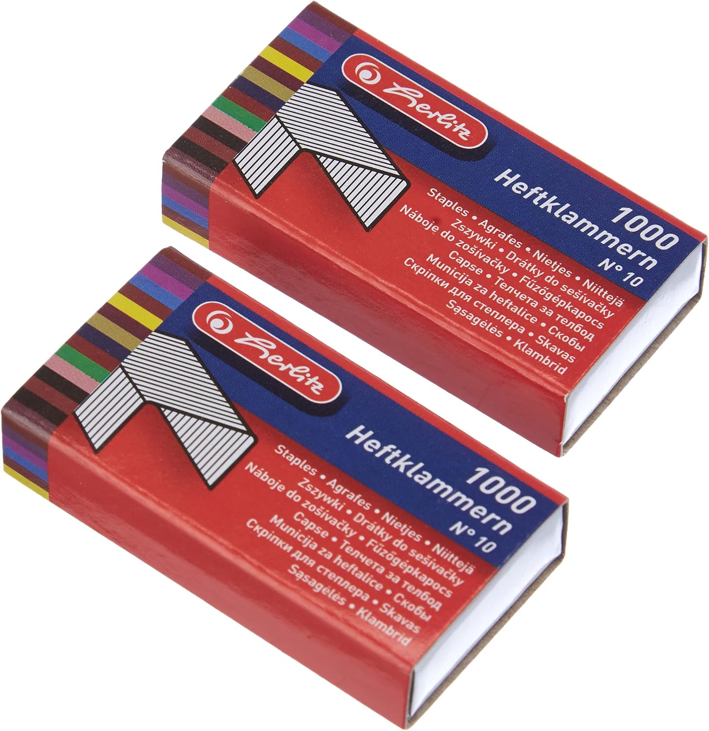 Detalle de Herlitz 8760621 häftklamrar nr 10, galvaniserade, 2 x 1 000 st