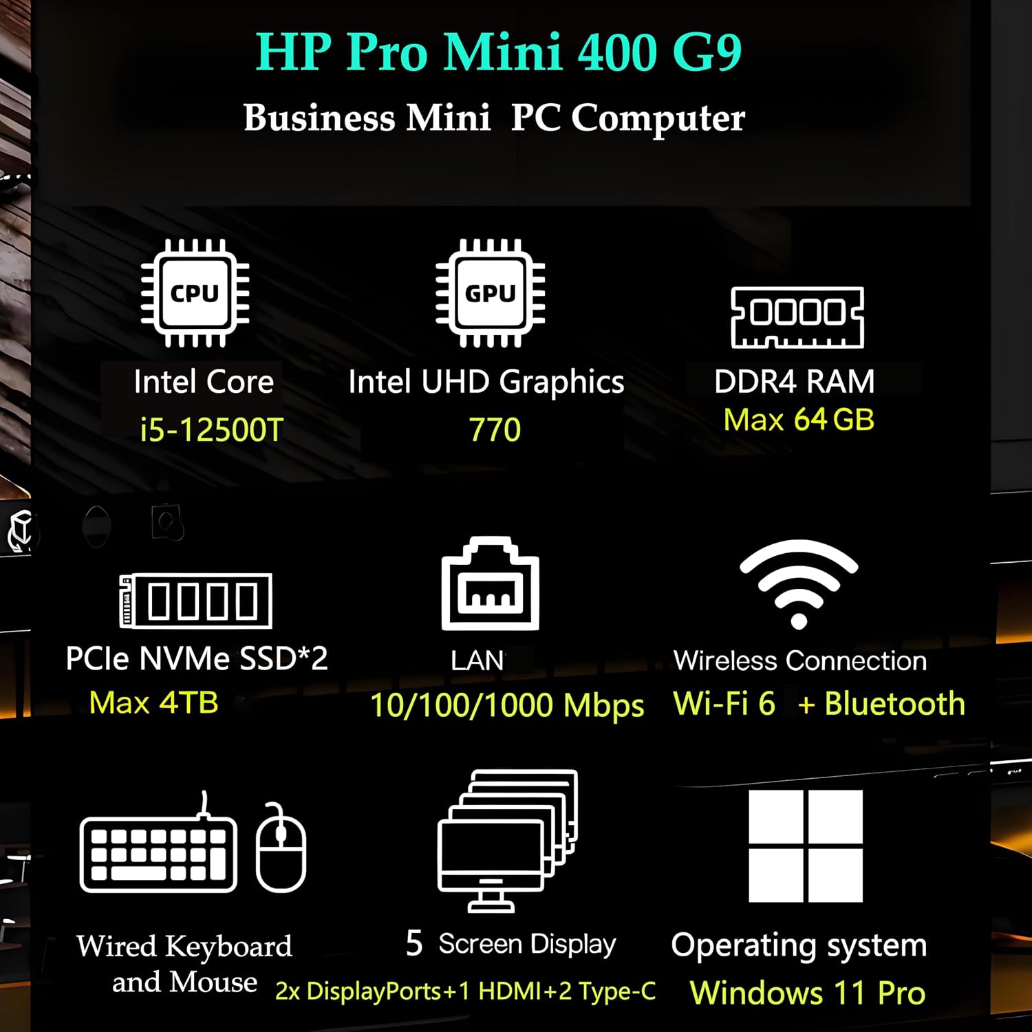 Detalle 2 de HP Mini Desktop Computer, Pro Mini 400 G9