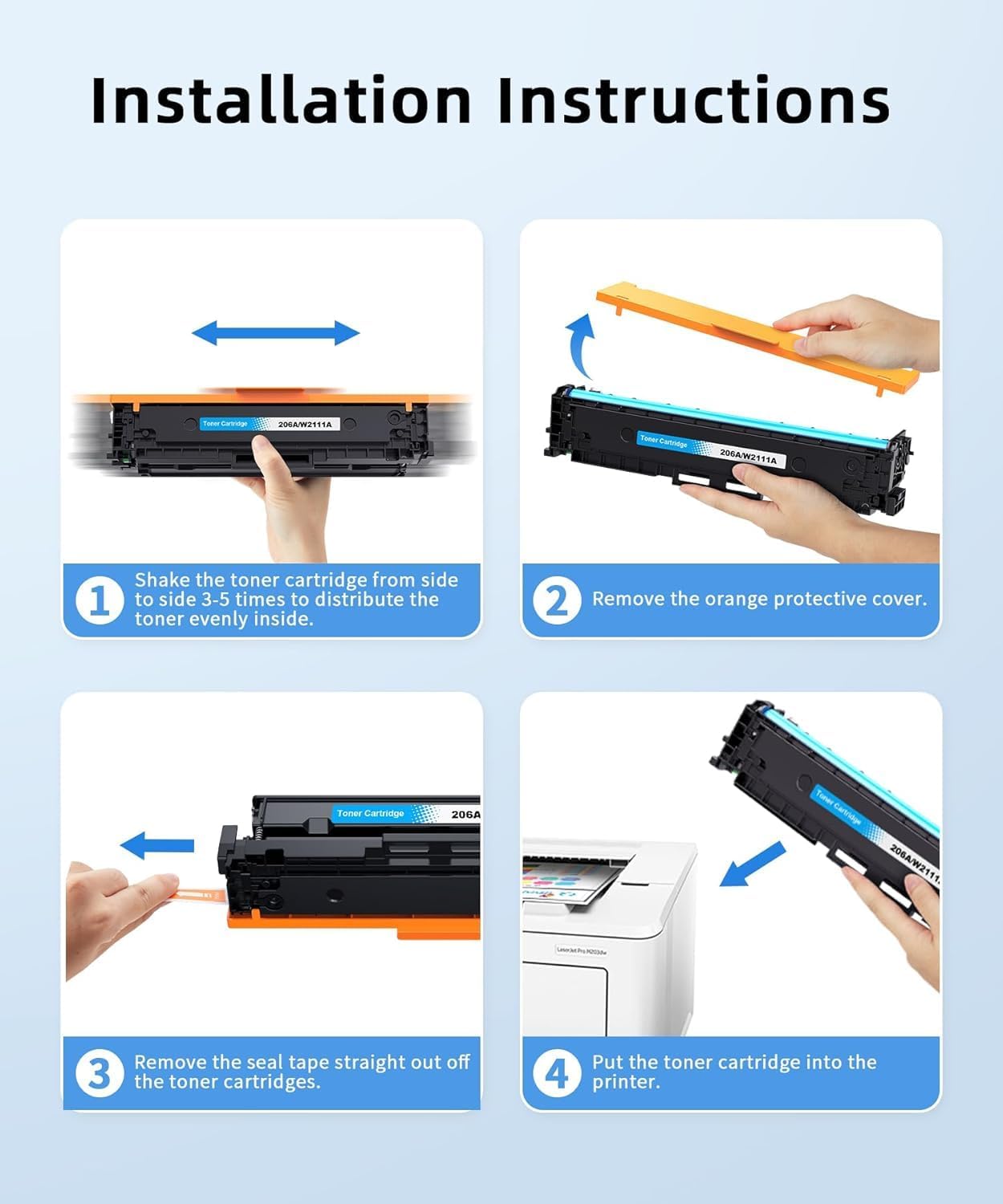 Detalle de Q-image 206A toner cartridges, 4-pack