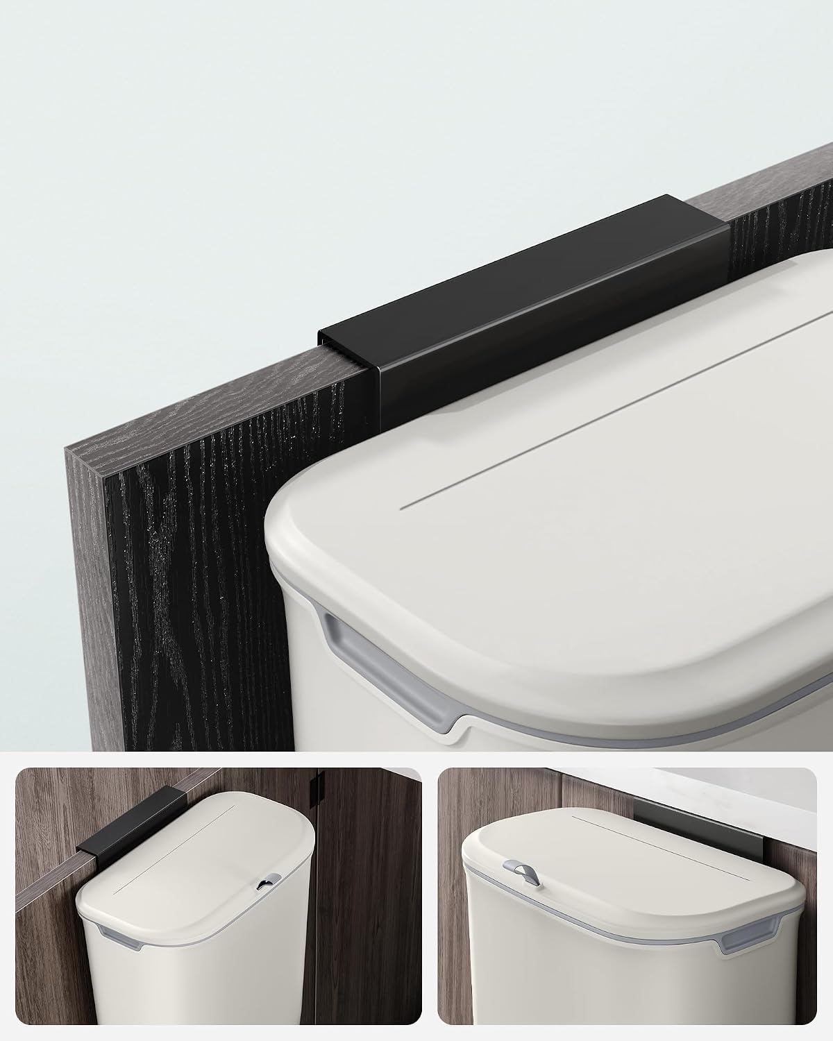 Detalle de SONGMICS PUNKOOL Collection LTB820W9 hangende afvalbak, 9 liter