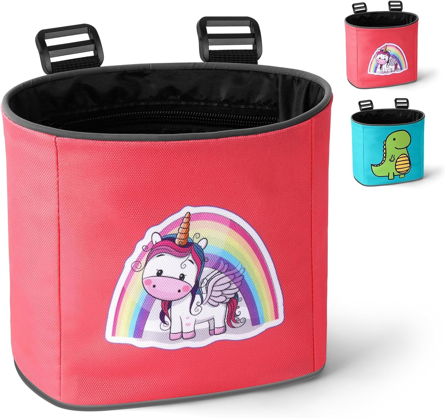 Detalle de Adiwo Borsa per manubrio bambini rosa con striscia riflettente