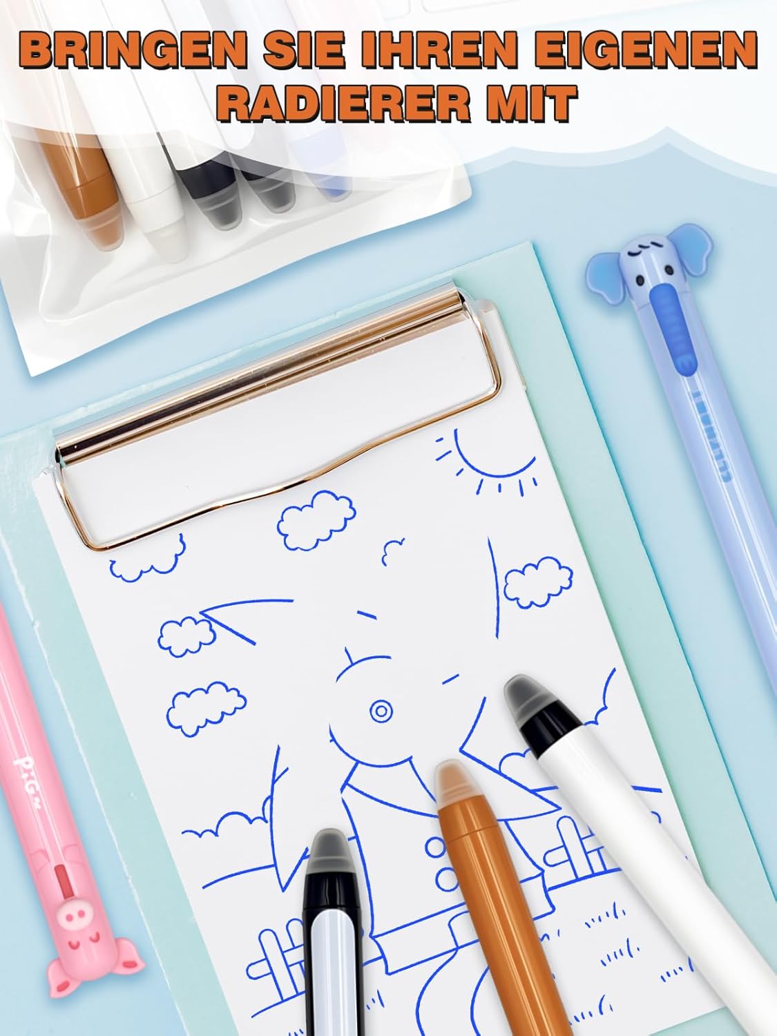 Thumbnail 4 de Stylos gel effaçables 0,7 mm lot de 6 🖊️