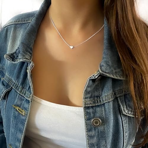 Thumbnail 3 de Annika Bella Silver Heart Necklace with Sliding Bead Charm