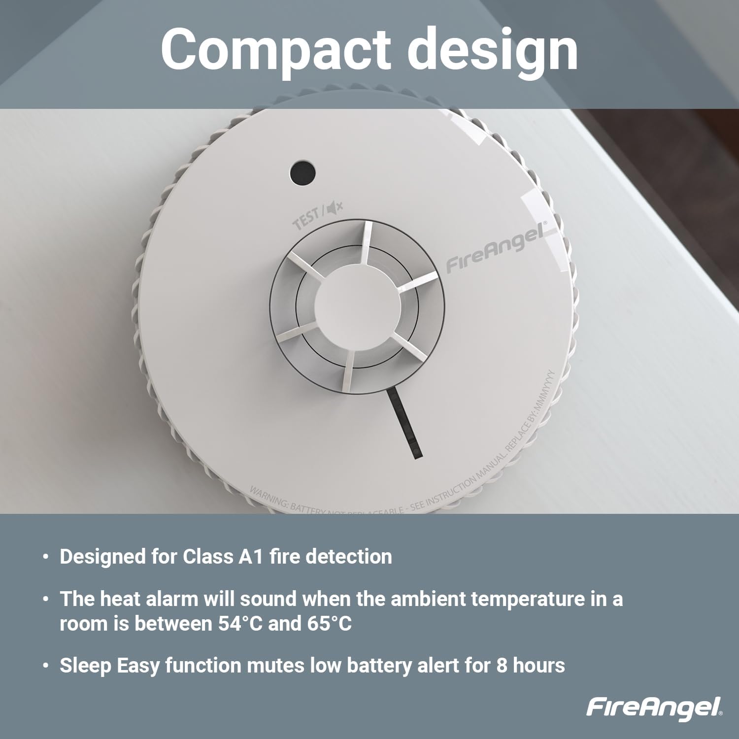Thumbnail 3 de FireAngel FA6720-R Heat Alarm for Kitchen with 10 Year Sealed for Life Battery