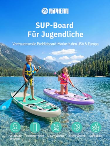 Detalle de Niphean Stand Up Paddling Board mit Sitz – KIND SUP-Set mit komplettem Zubehör