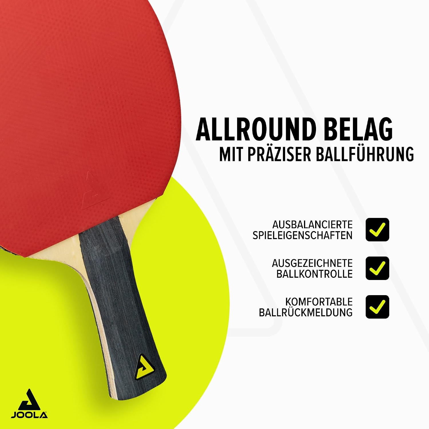 Detalle de JOOLA Tischtennis Set – 4 NEON-Schläger, 8 Bälle und Tragetasche