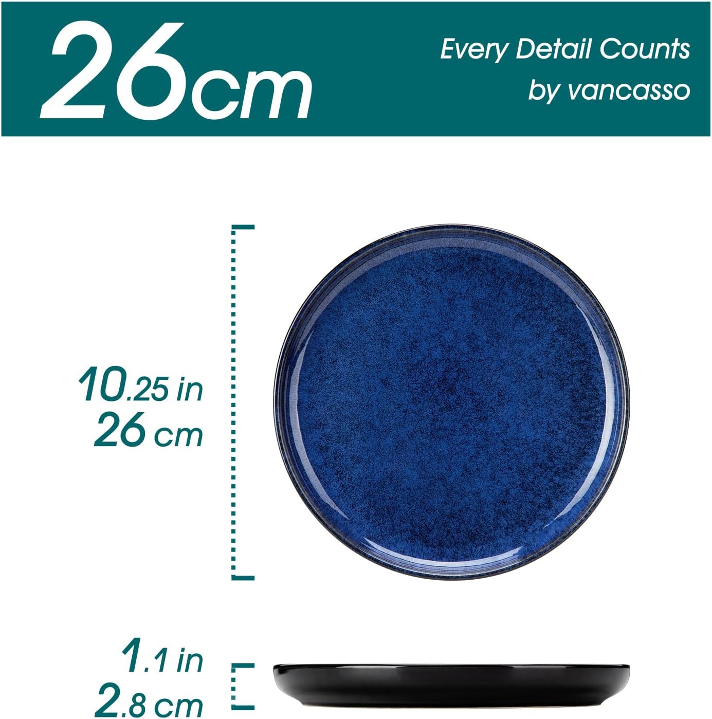 Detalle 2 de vancasso STARRY Teller Set 6 Personen 26 cm