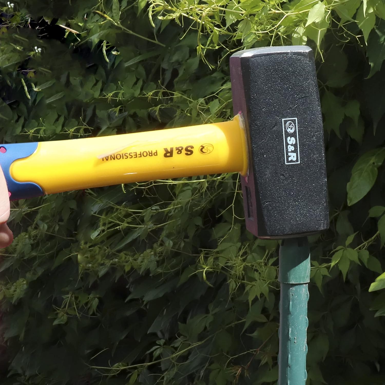 Thumbnail 4 de S&R Mazzetta da Muratore 2 kg – Testina in Acciaio Forgiato C50, manico in fibra di vetro antivibrazione