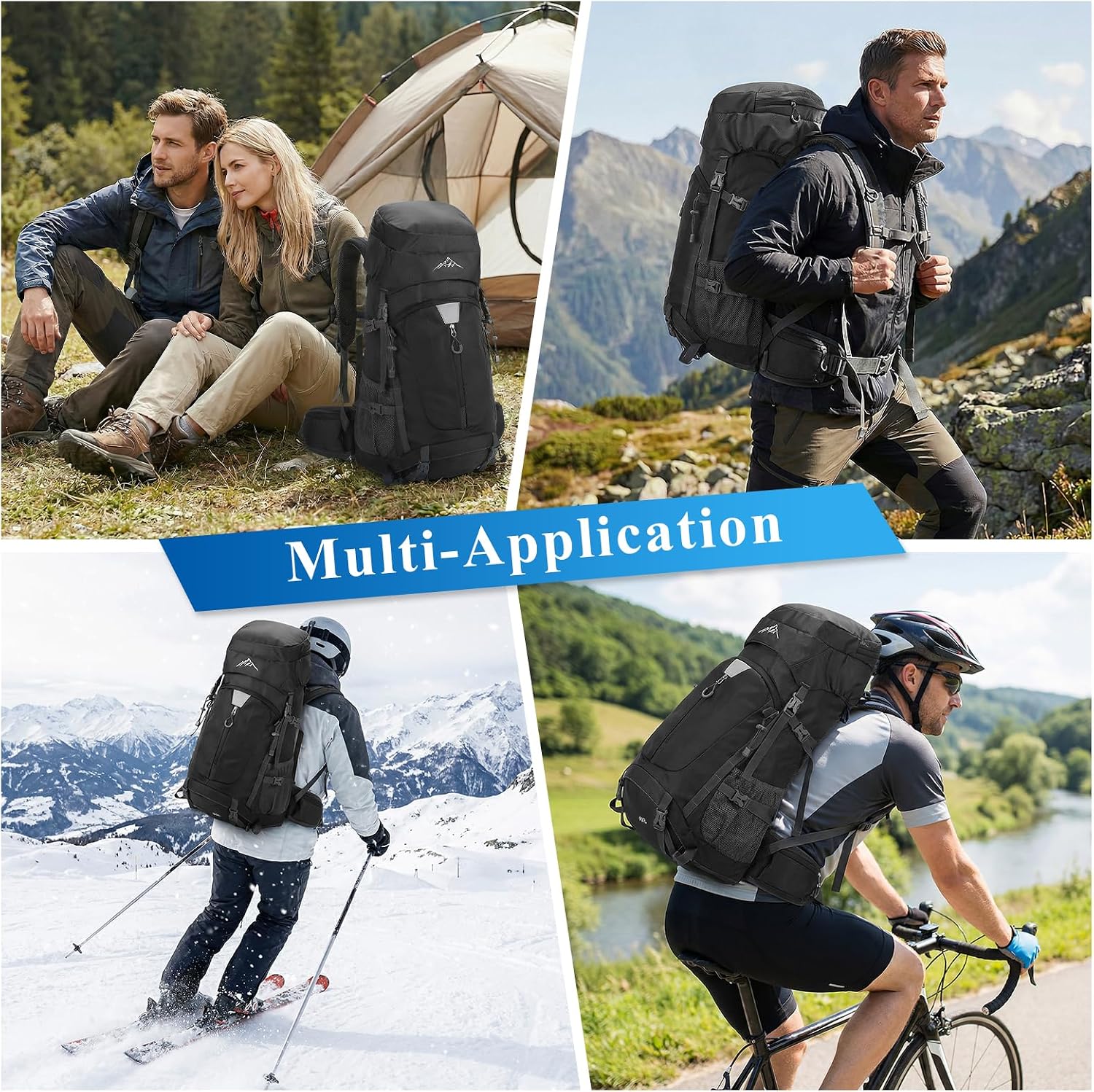 Thumbnail 5 de Mingfuxin 60L Hiking Backpack: Lightweight, Waterproof Daypack for Multi-Day Adventures