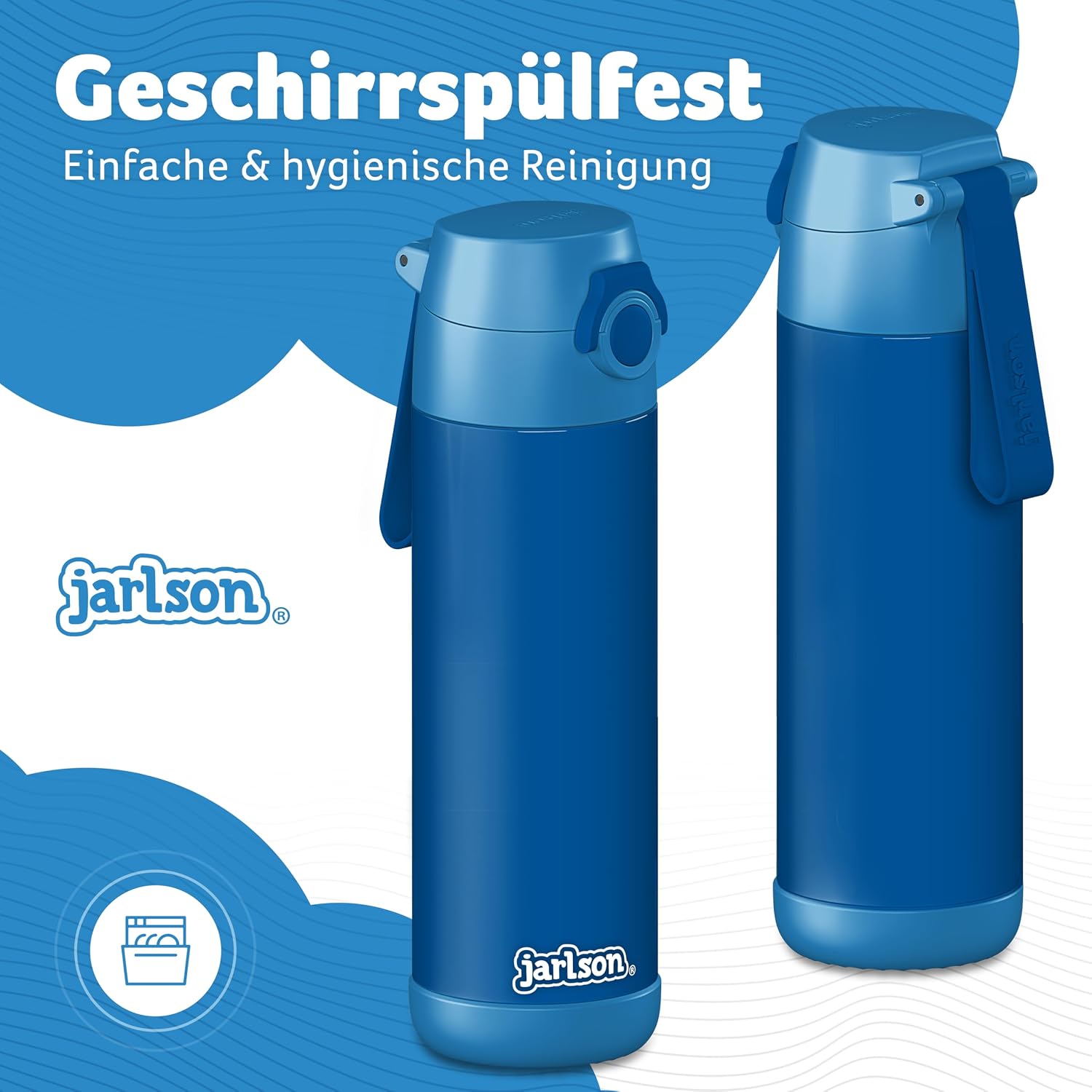 Thumbnail 2 de Jarlson Trinkflasche MALI Edelstahl – 500 ml, auslaufsicher, vakuumisoliert, spülmaschinengeeignet