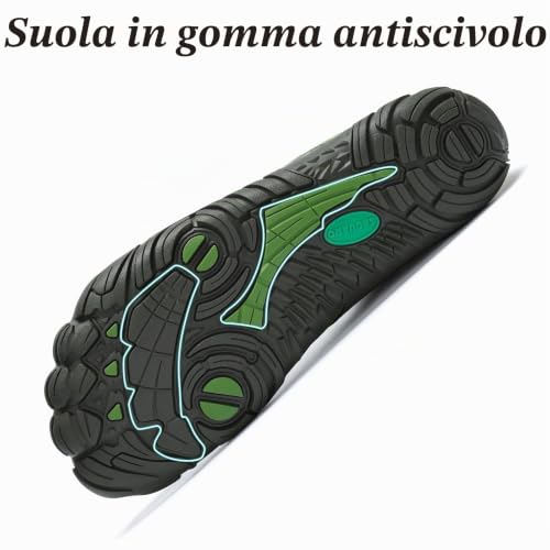 Thumbnail 5 de SAGUARO Scarpe Barefoot Minimaliste Uomo/Donna – Multisport, Morbide e Leggere in Verde Muschio (43 EU)