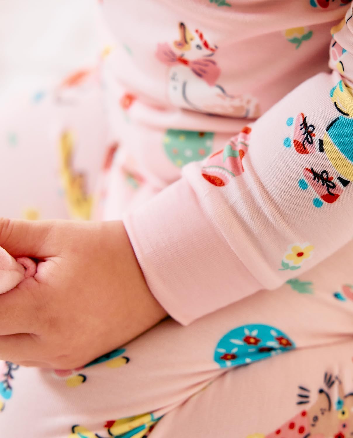 Detalle de babee Reshinee Bamboo Viscose Toddler Pajamas, Long-Sleeve Unicorn Mermaid 2-Piece