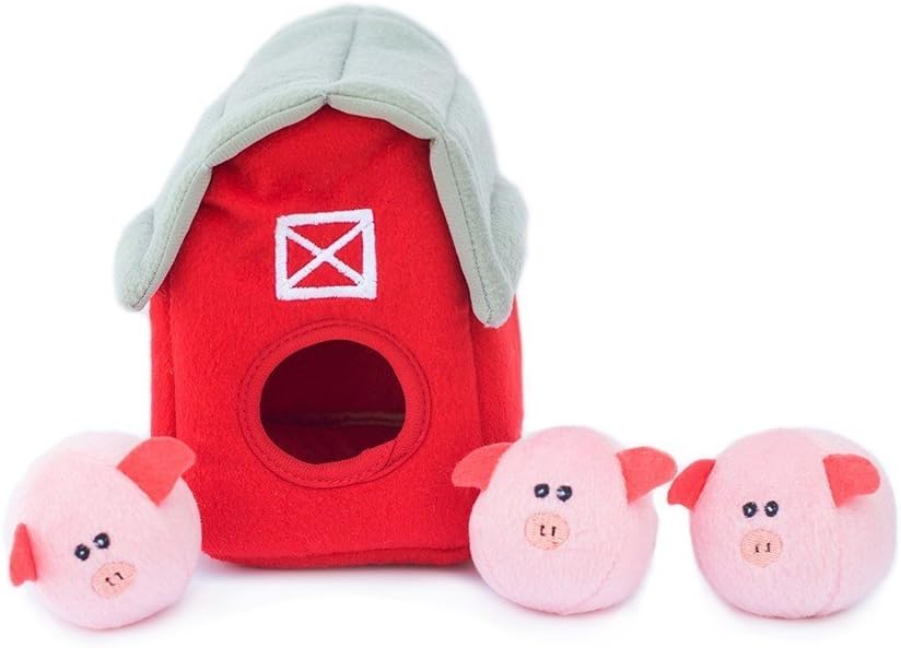 Detalle 2 de Zippy Paws ZP821 Burrow Pig Barn Hundespielzeug 200 g