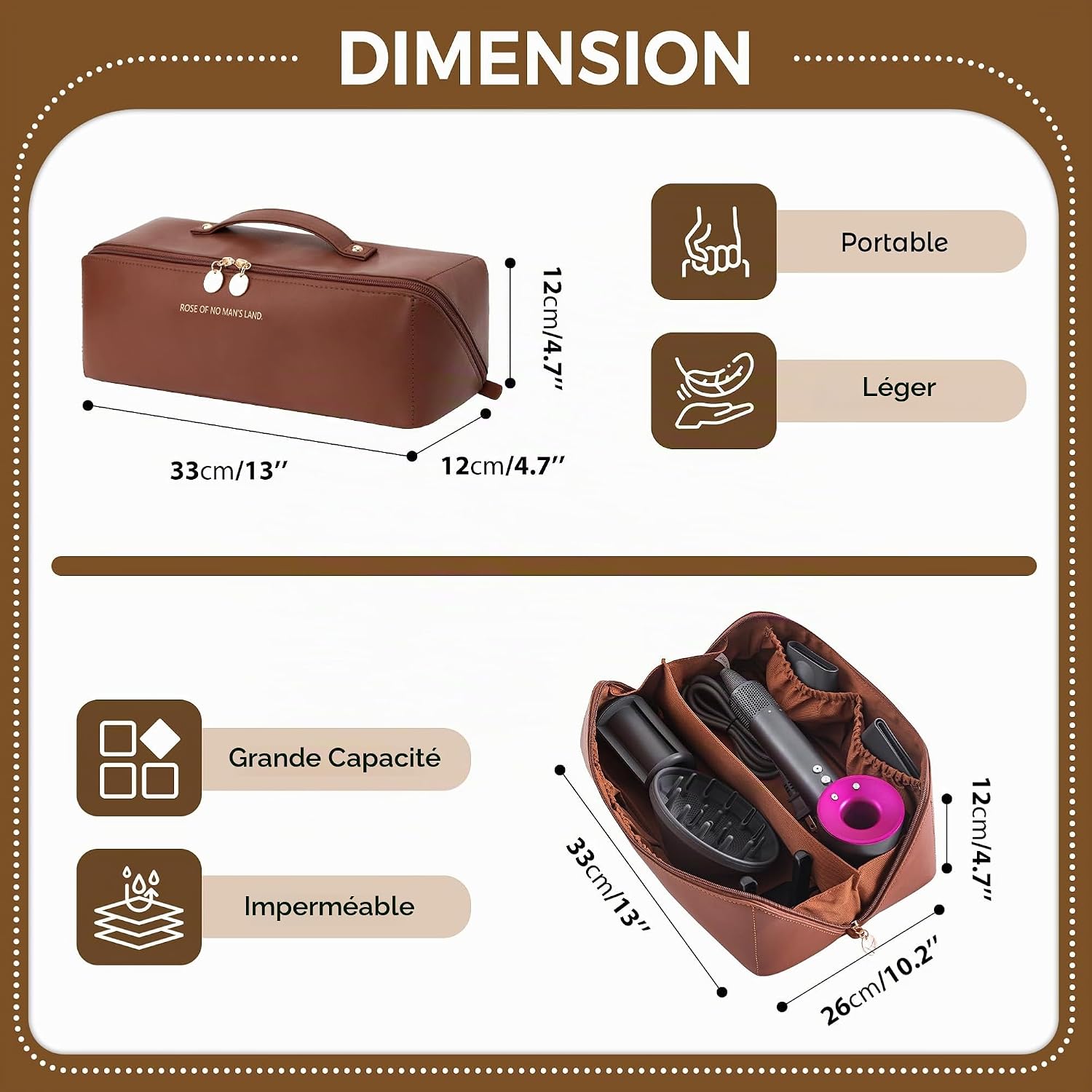 Detalle 2 de Linpr Travel Case opbergtas voor Dyson Airwrap en Shark Flexstyle