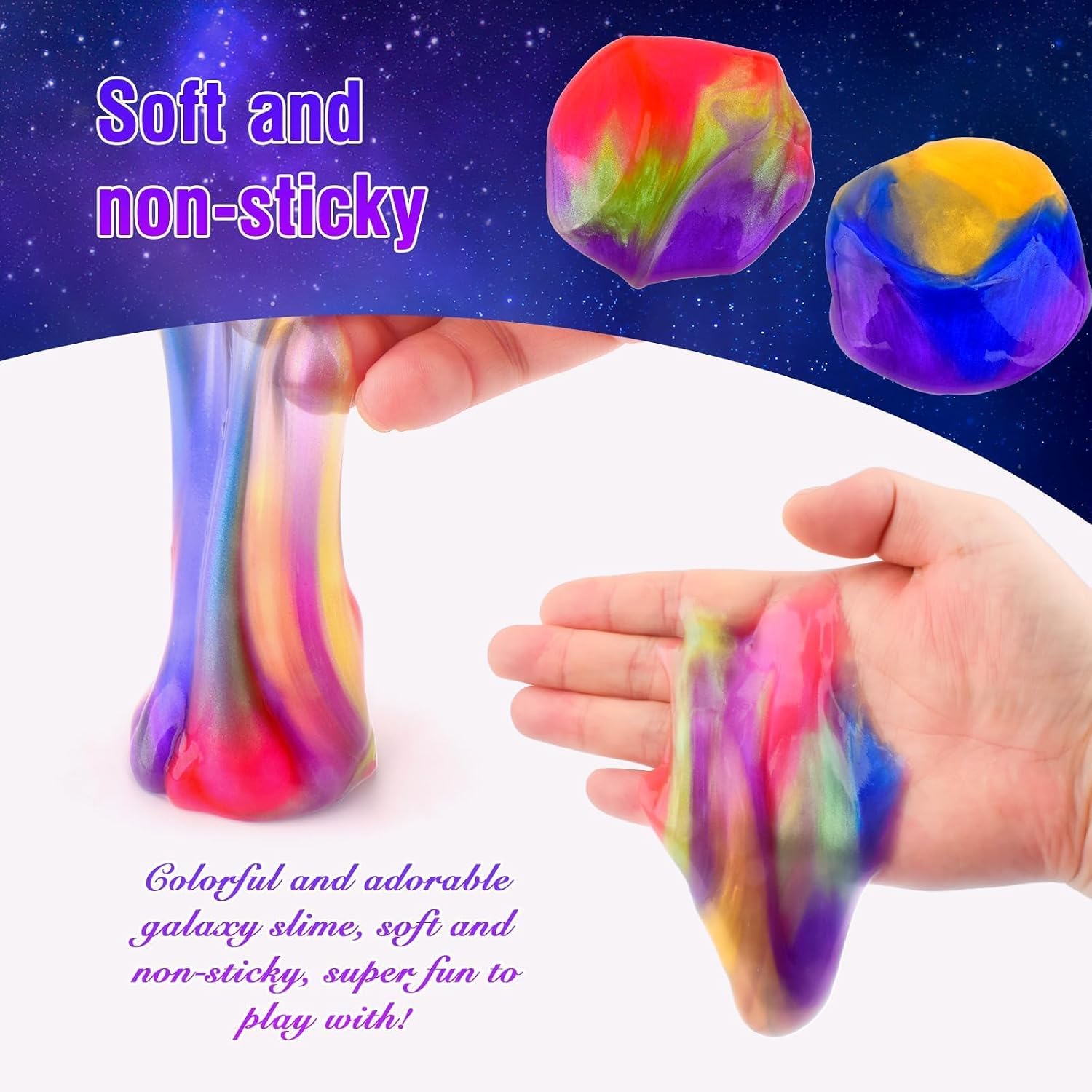 Detalle 2 de Galaxy Slime 28-pack colourful Christmas slime for kids