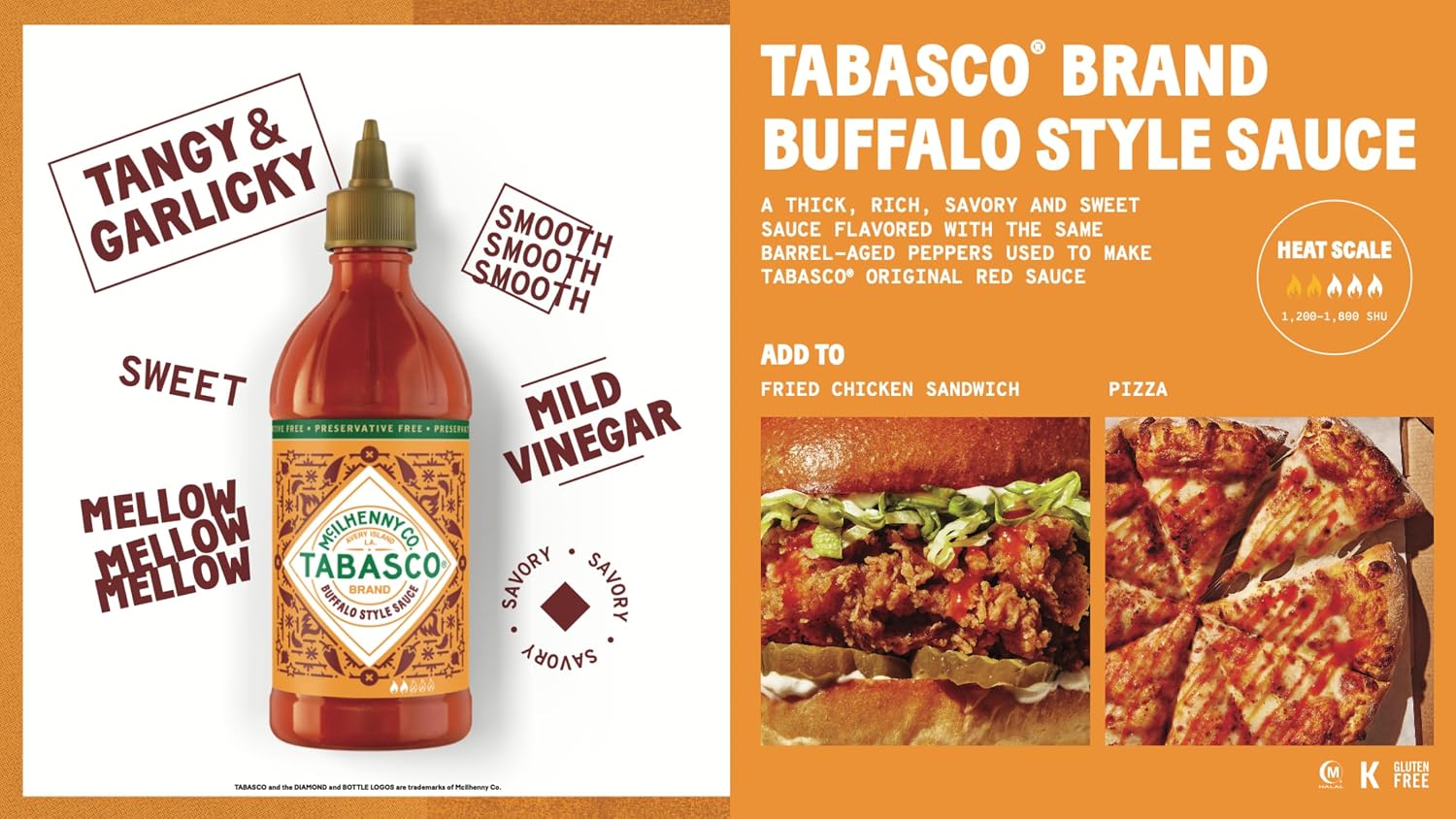 Detalle de Tabasco Sauce Piquante Multipack – Coffret de 3 sauces piquantes 256 ml (Sriracha, Buffalo, Salsa Picante)