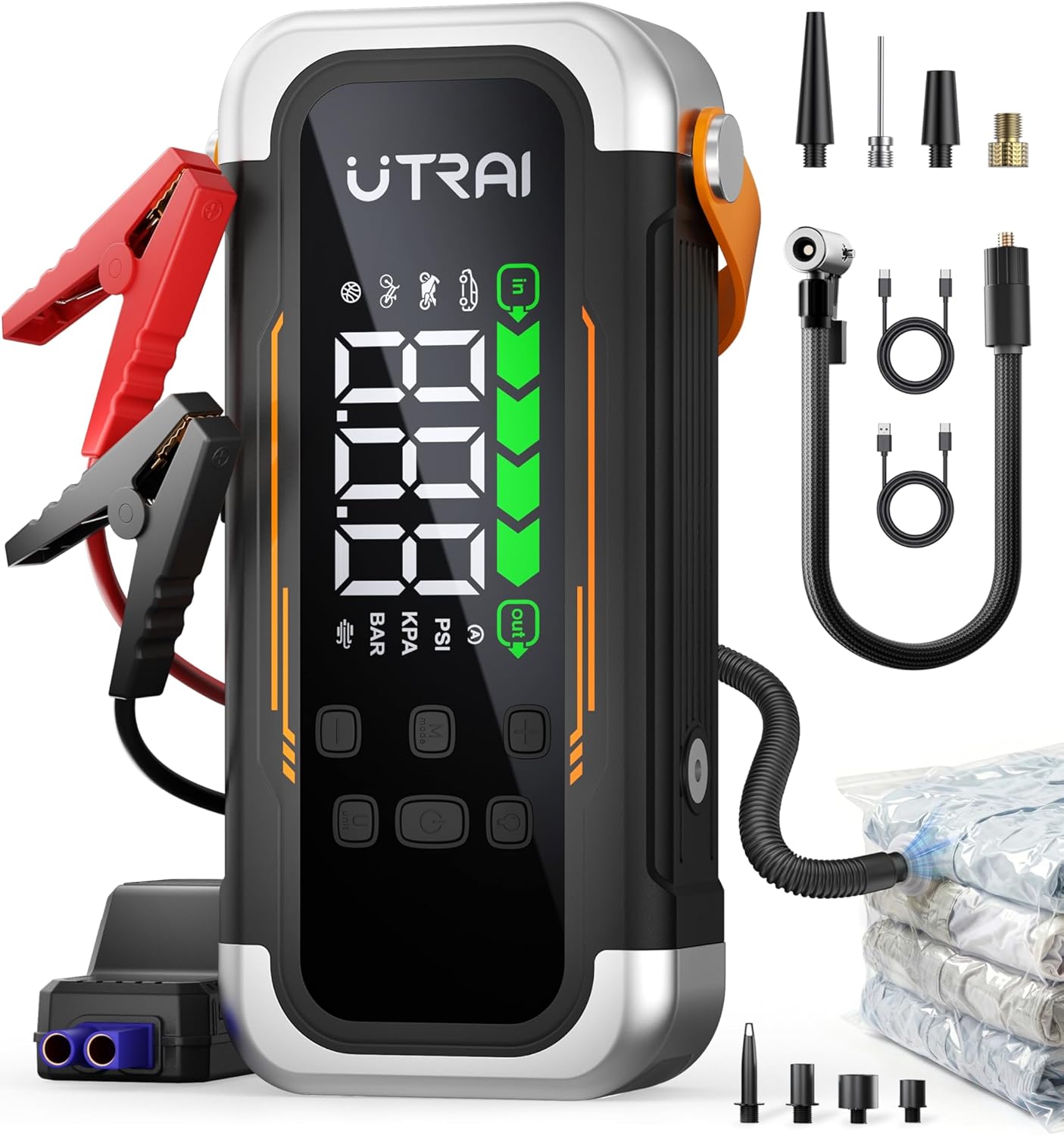 Detalle de UTRAI JS-40 Arrancador 6000A para coche