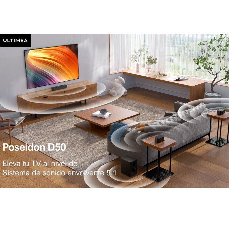 Thumbnail 3 de Ultimea D50: Barra de Sonido 5.1 320W con Subwoofer Inalámbrico, 2 Altavoces Traseros y Soportes