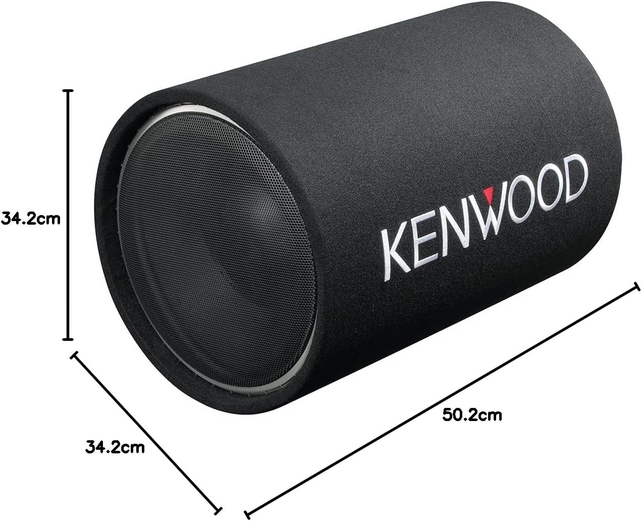 Detalle 2 de Kenwood KSC-W1200T – subwoofer tubowy 30 cm, maks. 1200 W, czarny
