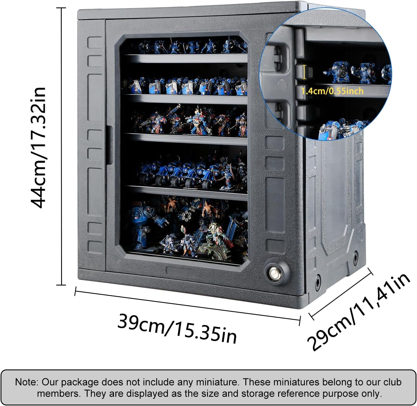 Thumbnail 1 de Jucoci miniatures storage case with LED light (large size, with 5 magnetic metal trays)