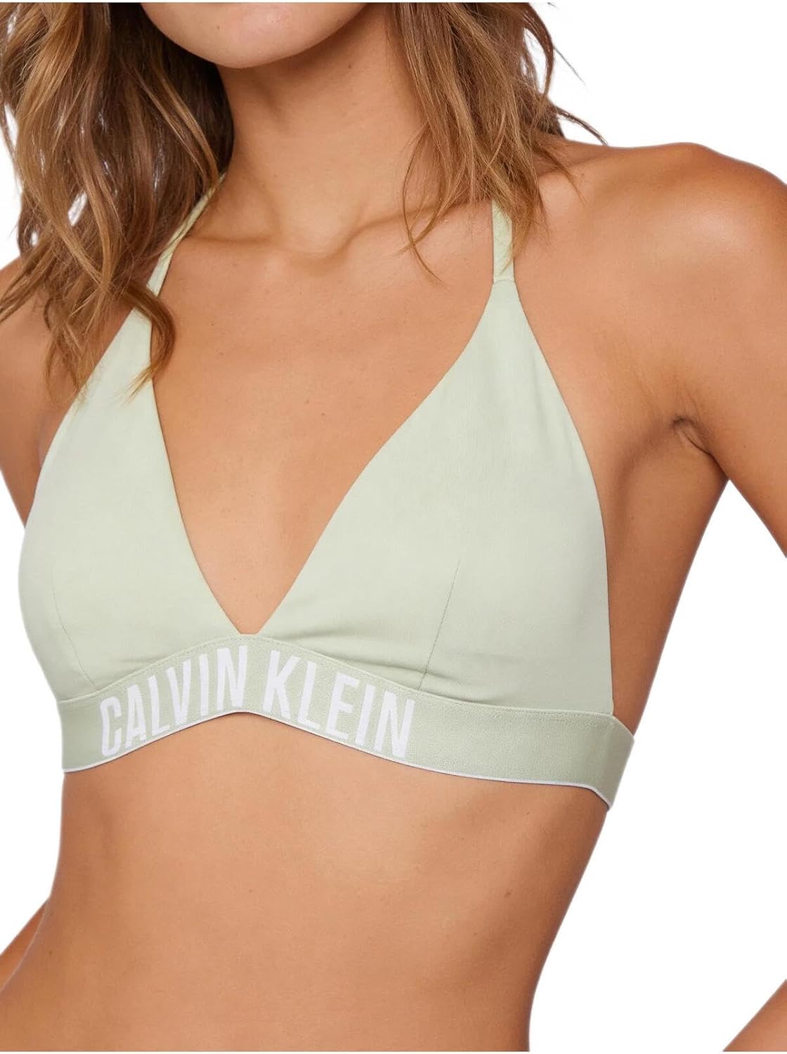 Detalle de Calvin Klein women’s halter triangle swim top (Lv00q61222)
