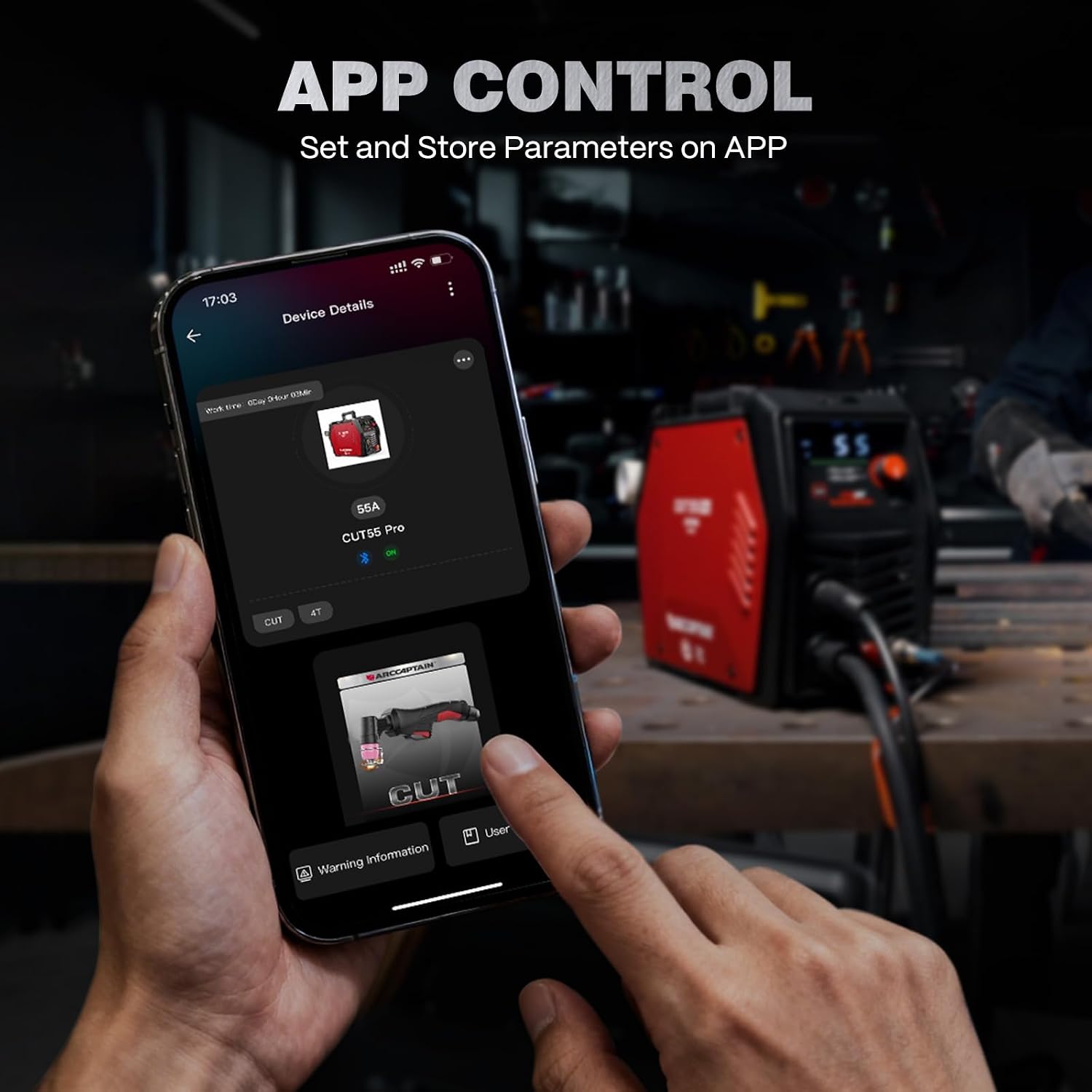Thumbnail 3 de ARCCAPTAIN CUT55 Pro Plasma Cutter, 55A, 120V/240V, App Control, Pilot Arc