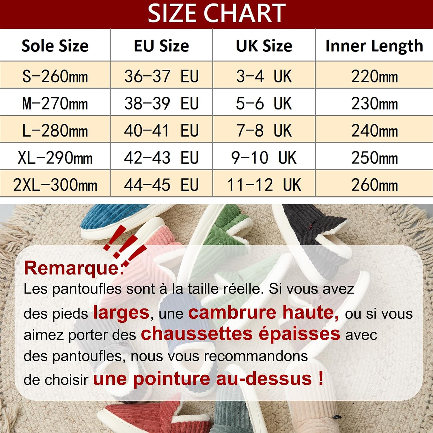 Detalle 1 de Donpapa Chaussons Hiver Confort en Mousse Mémoire