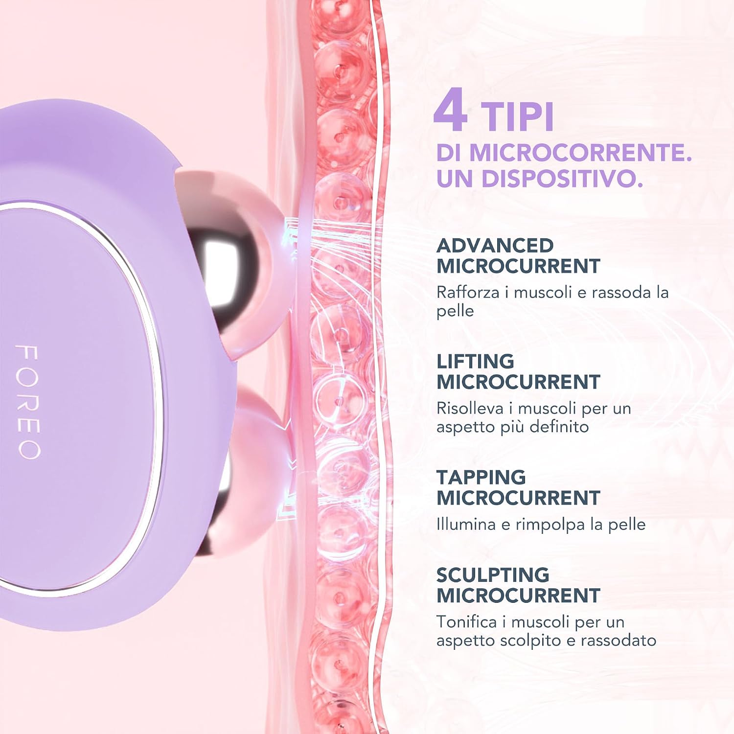 Detalle de FOREO BEAR 2 massaggiatore viso Lavender 45 mm