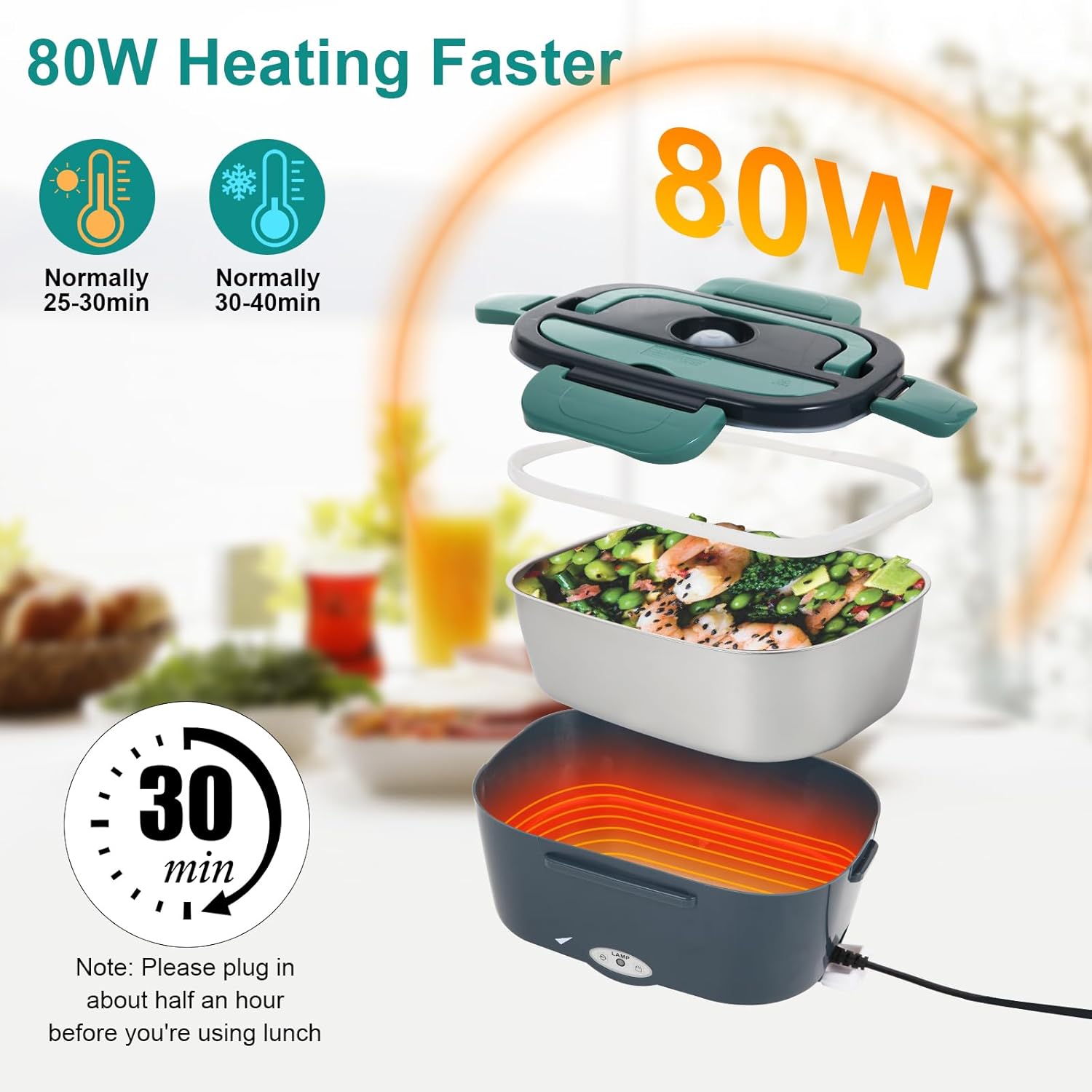 Thumbnail 1 de SOHIDA Electric Lunch Box 1.5L 80W