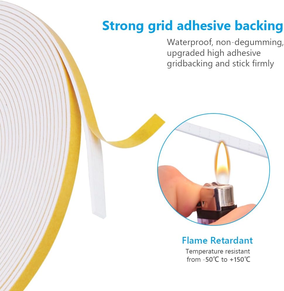 Thumbnail 3 de flintronic Nastro autoadesivo in schiuma (2 rotoli) da guarnizione per porte e finestre