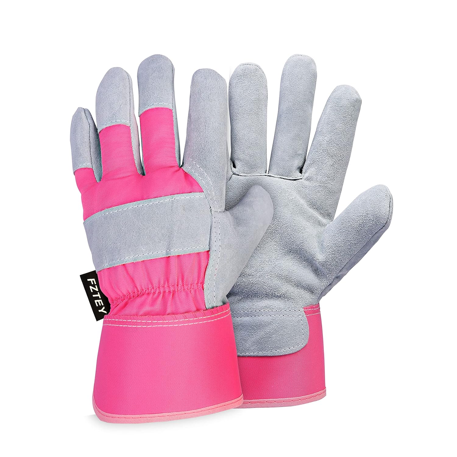 Detalle de Work Gloves XL Green, cowhide leather