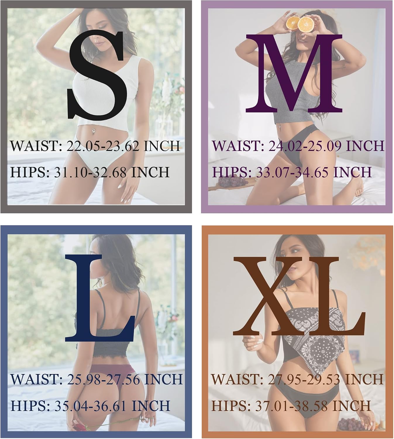 Thumbnail 4 de FINETOO 10-Pack Cotton Thongs for Women, Low-Rise, 95% Cotton Blend