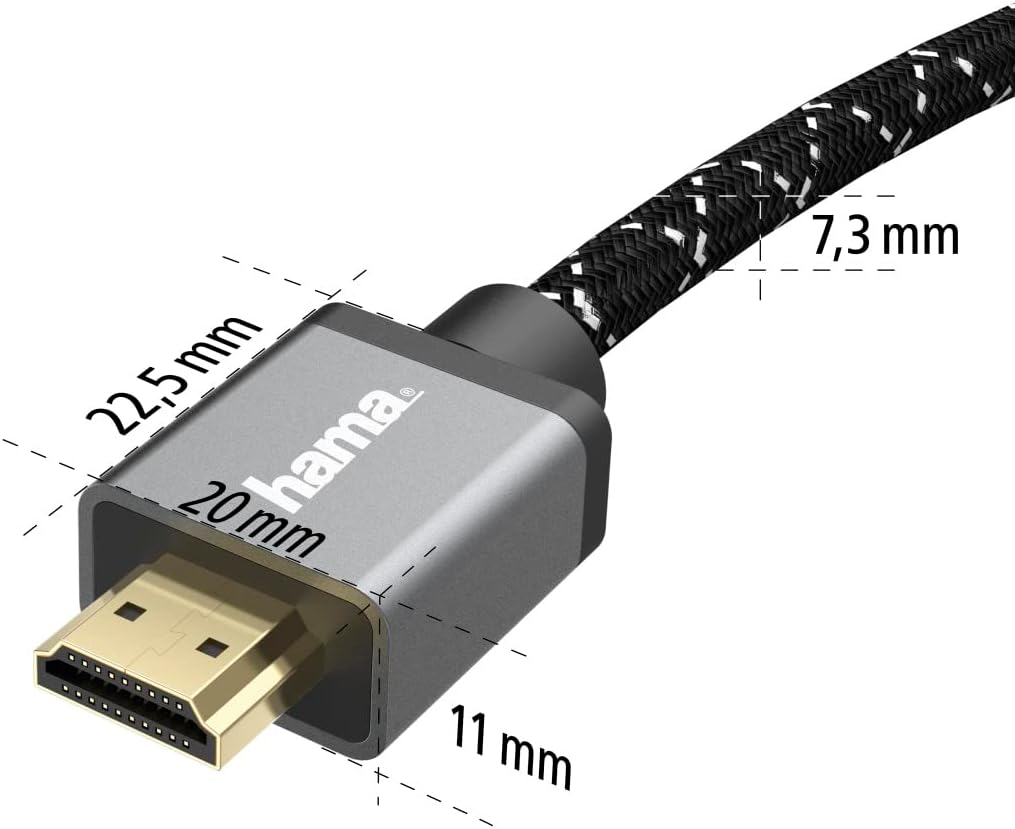 Thumbnail 6 de Hama câble HDMI ultra haute vitesse certifié mâle-mâle 3 m (8K/60 Hz, 4K/120 Hz, eARC) gris-noir