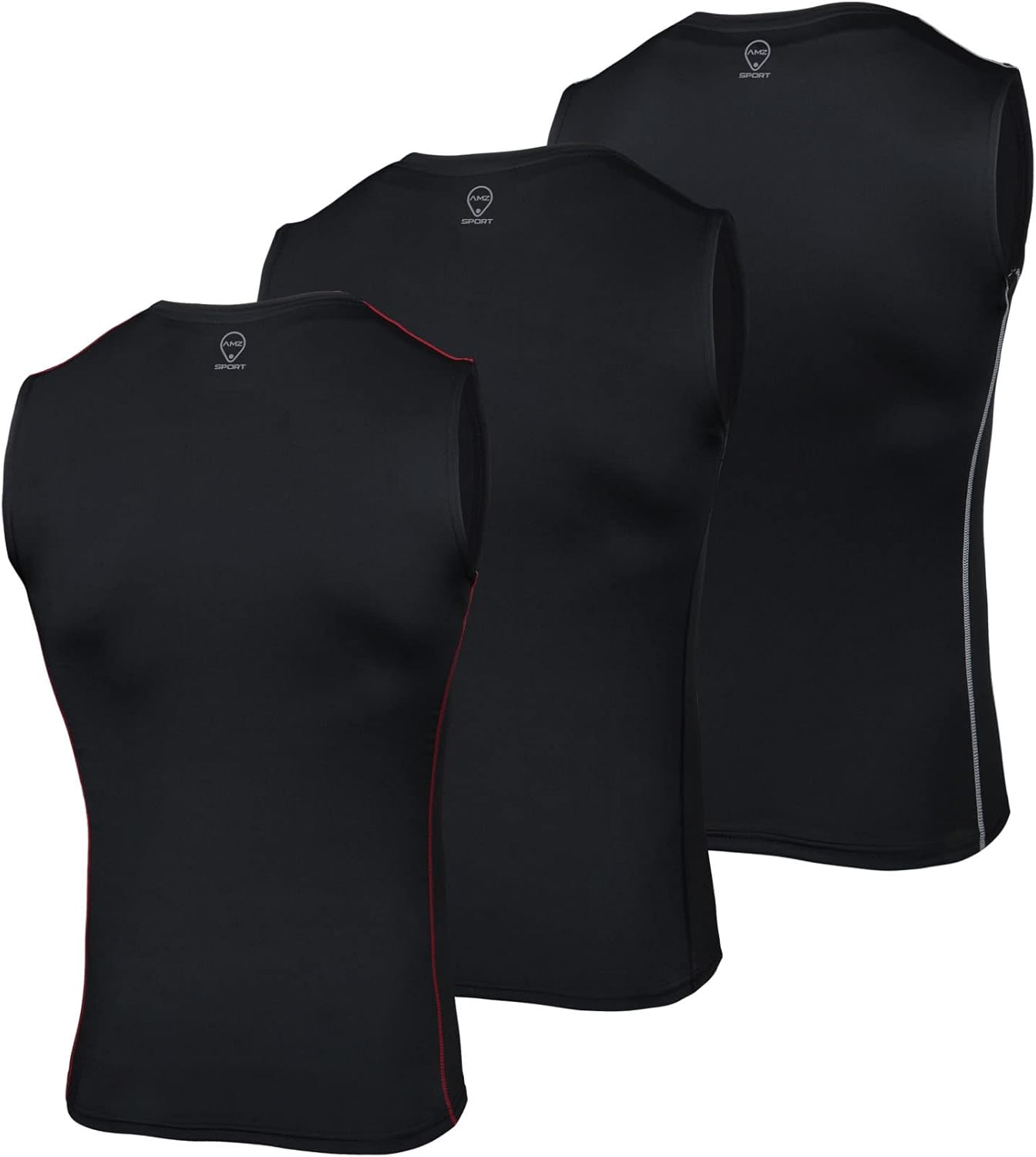 Thumbnail 2 de AMZSPORT Canotta Compressione da Uomo – Base Layer a Maniche Corte con Asciugatura Rapida