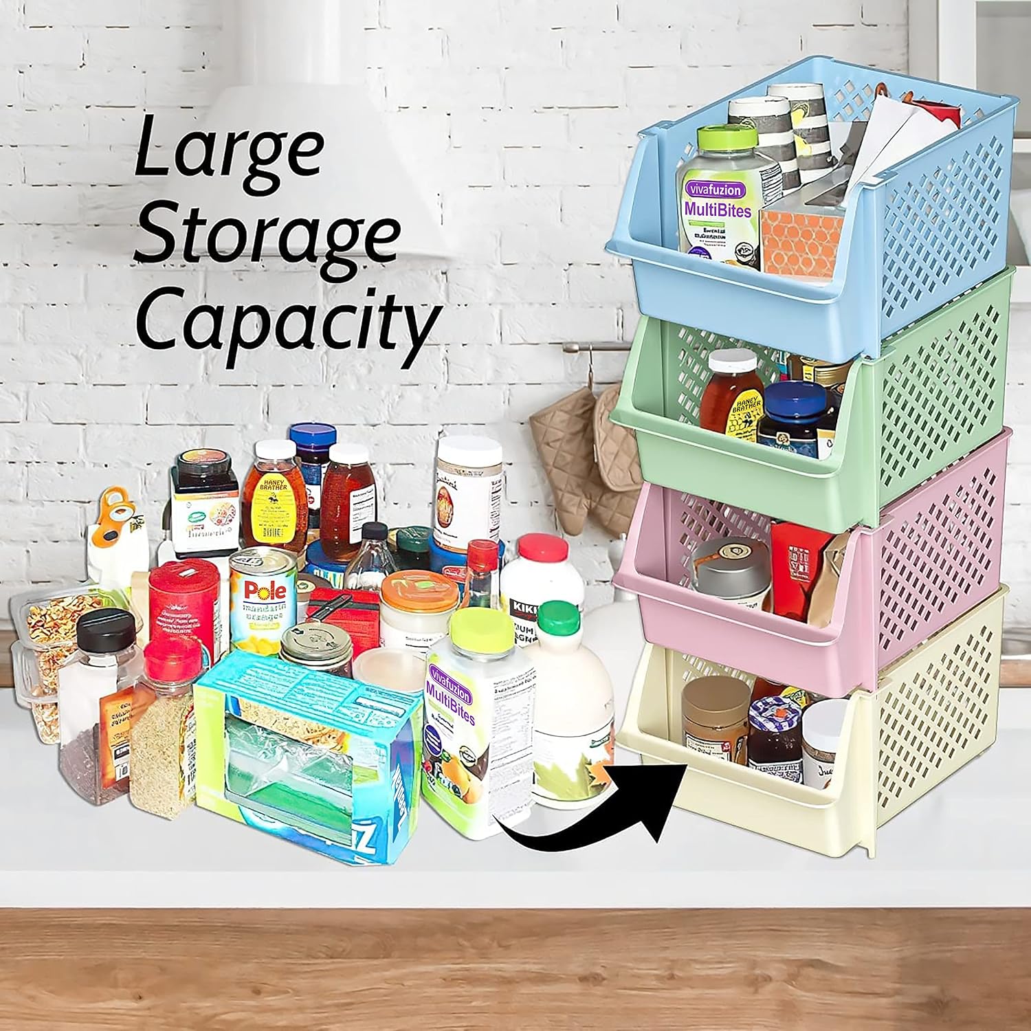 Thumbnail 2 de TidyFriend Stackable Storage Bins 4-Pack