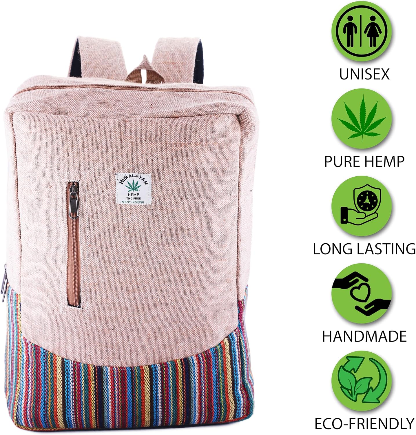 Detalle 2 de Anitya Hemp Backpack, Wild Hemp and Cotton