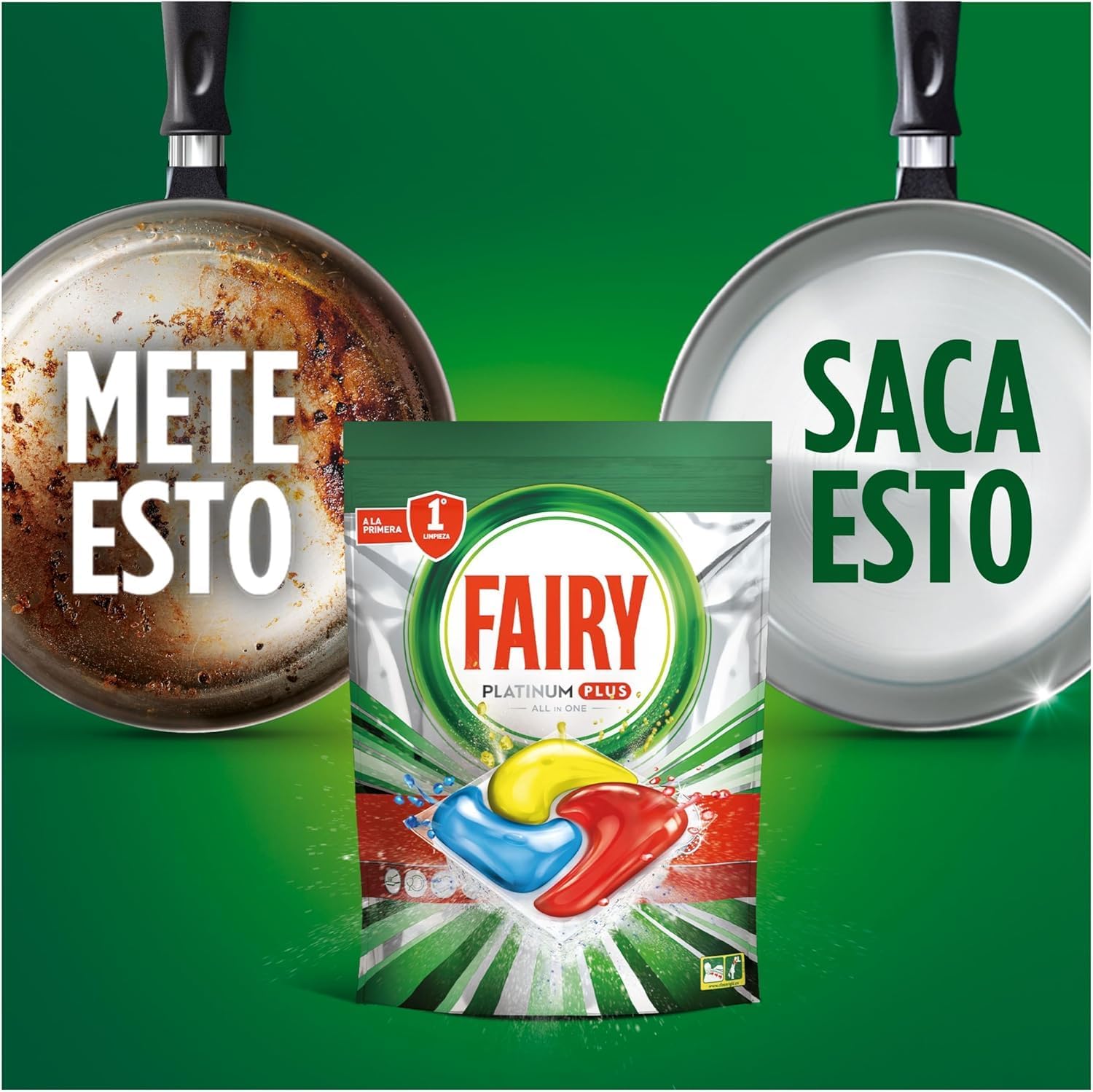 Thumbnail 1 de Fairy Platinum Plus Limón 114 Cápsulas 🌟 Limpieza Superior