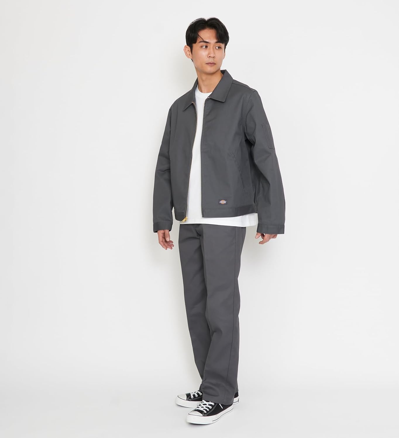 Detalle 2 de Dickies JT75 アイゼンハワージャケット ポリエステル・コットン素材、裾調整ボタン付き
